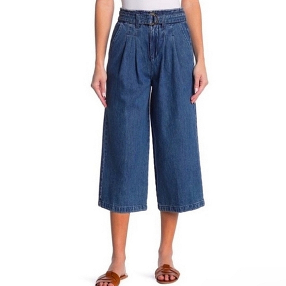 Blank NYC Denim Belted Wide Leg Cropped Jean 29 - Picture 1 of 5